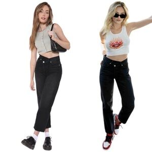 Revice 90s Baby Joey Black Crossover Waist Jeans Size 27